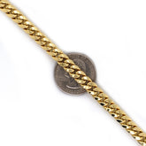 7mm Solid Gold Miami Cuban Bracelet 10K - White Carat - USA & Canada